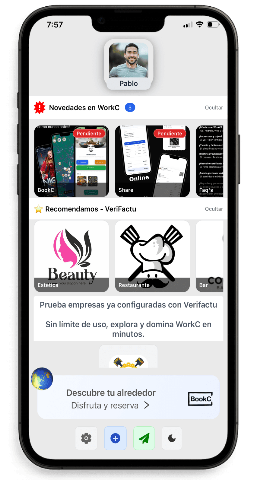 Vista previa de WorkC con VeriFactu